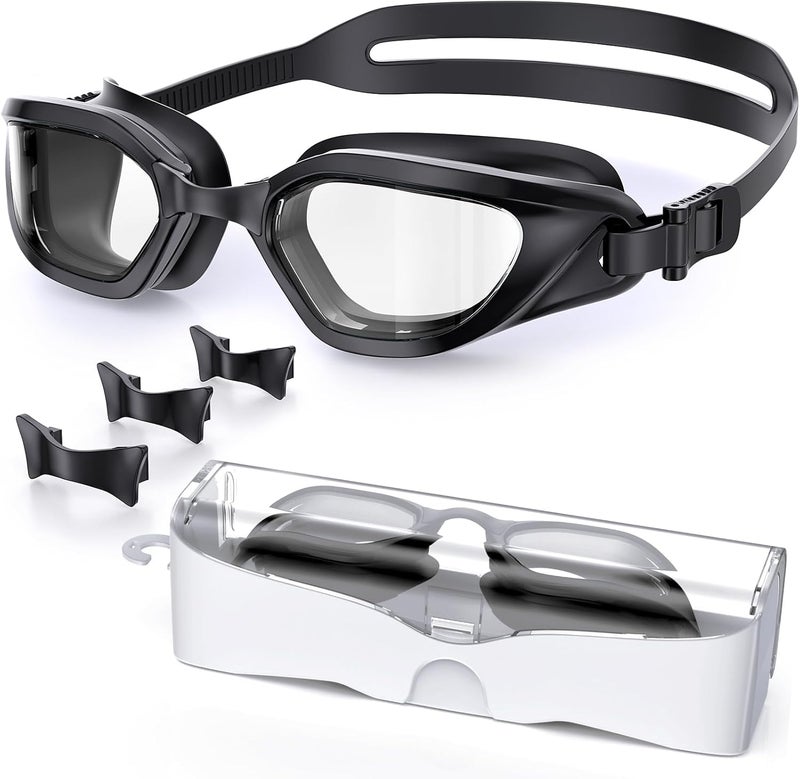 Vegemono Swim Goggles, Unisex Adult Swimming Goggles Anti Fog Anti UV No Leakage Wide View for Men Women Youth - Image 1
